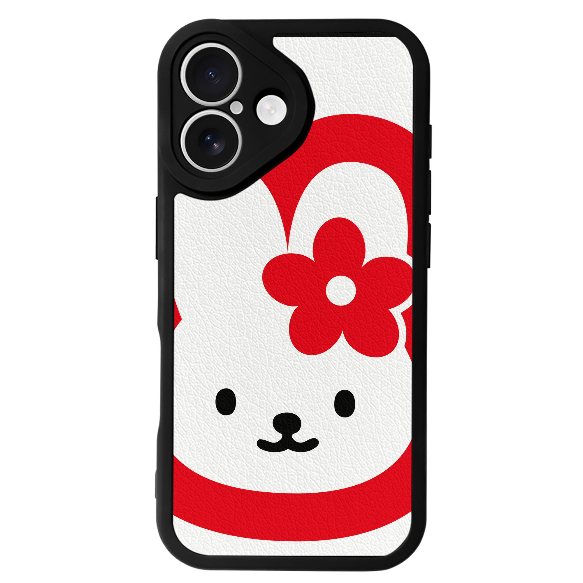 （画像用） Hello Kitty ハローキティ 【iPhone 16シリーズ対応】シリコンスマホケース（レザー調） 材質：シリコン